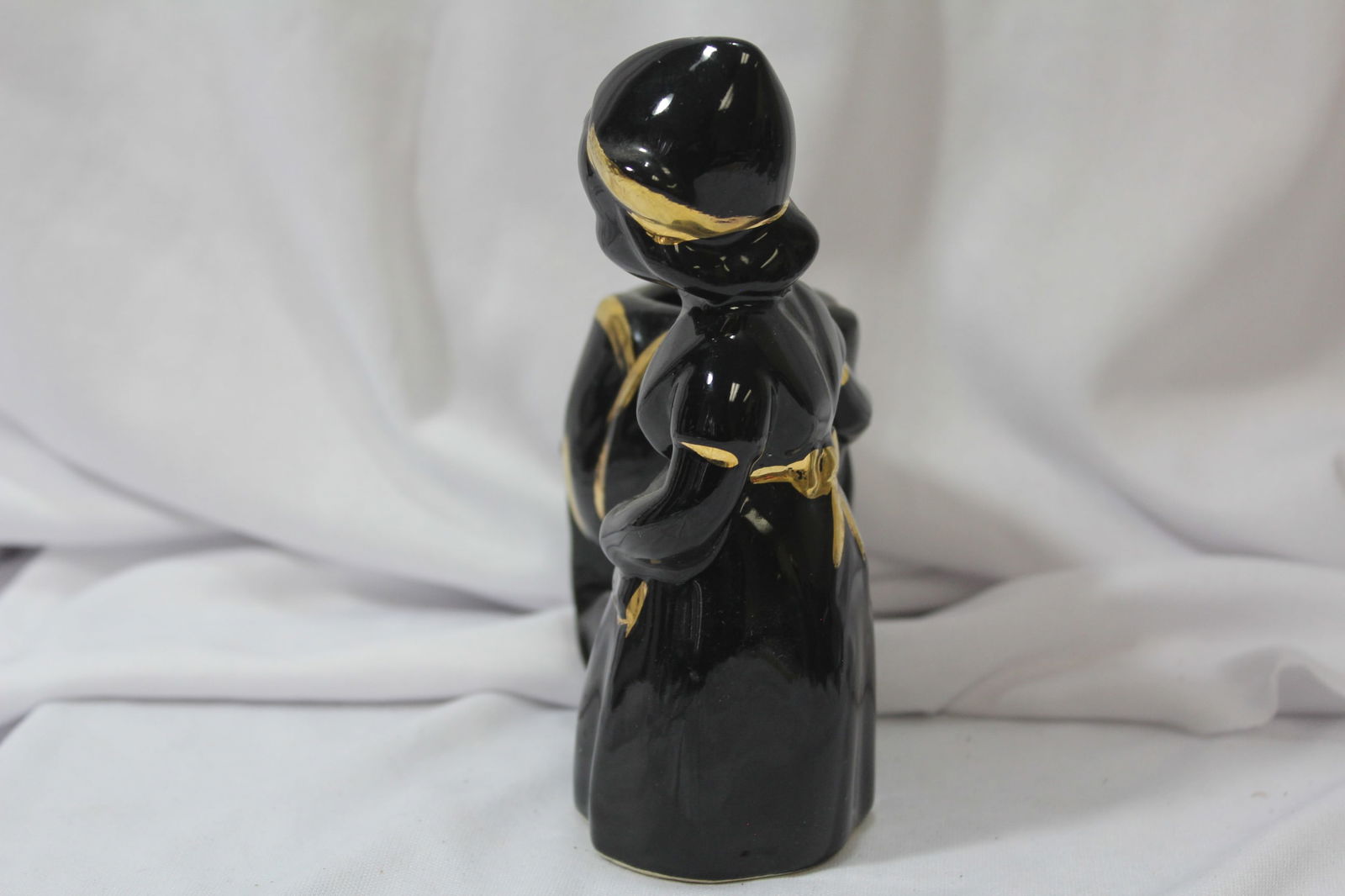 A Black Ceramic Planter - 2