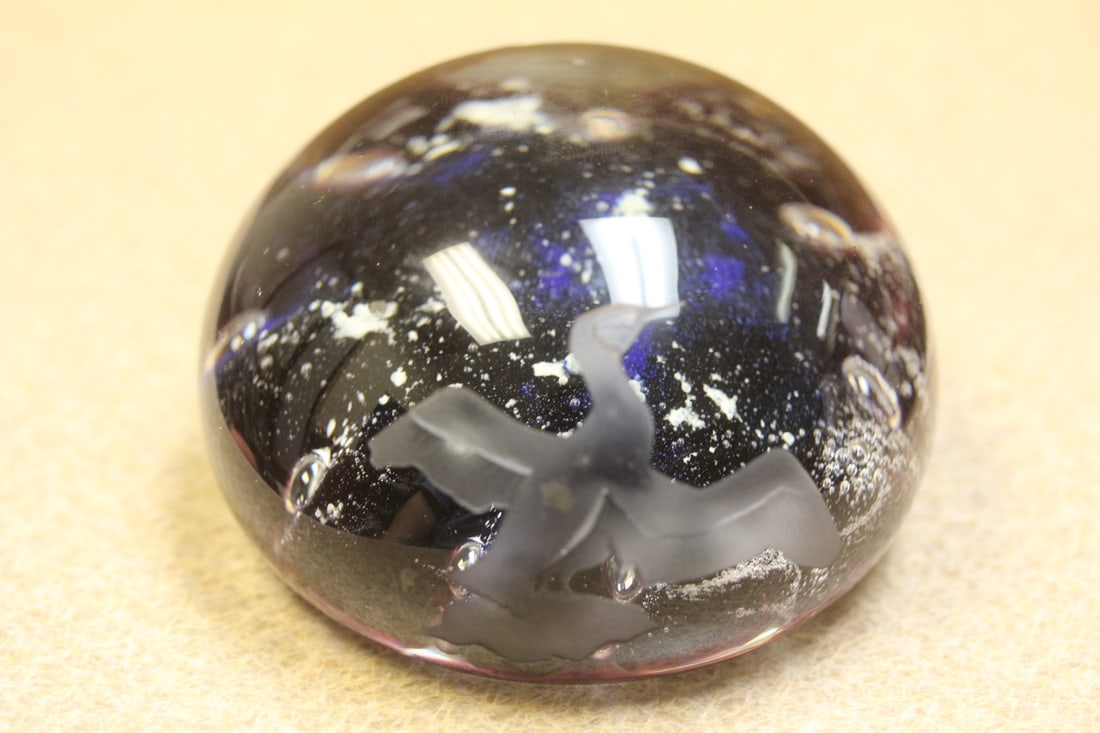 Limited Edition Signed Paperweight: 3 1/8" in diameter