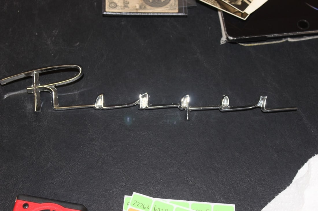 A Ford Ranger Decal/Emblem: Probably 1960's - 11 5/8" long