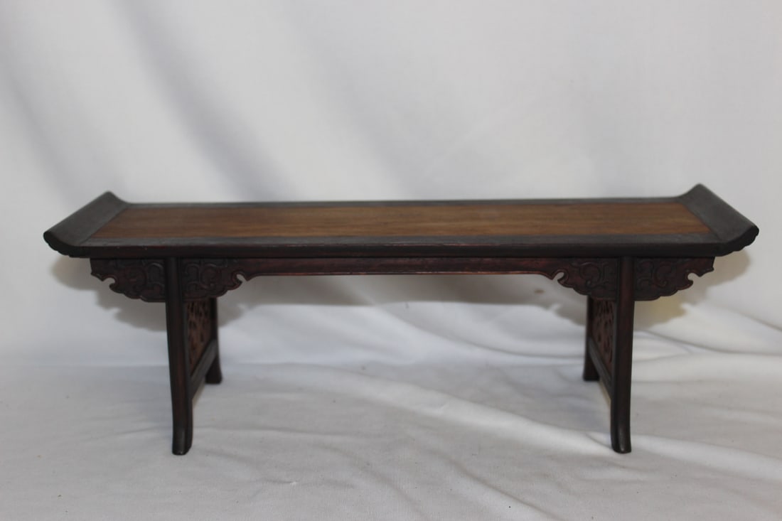 A Miniature Altar Table: Well made and carved - old - 14 1/8" long