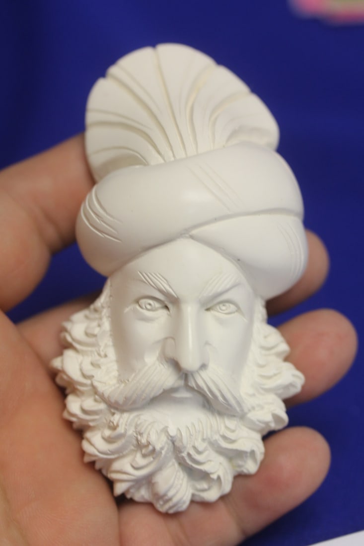 A Carved Meerchaum Head: 3 3/4" in length