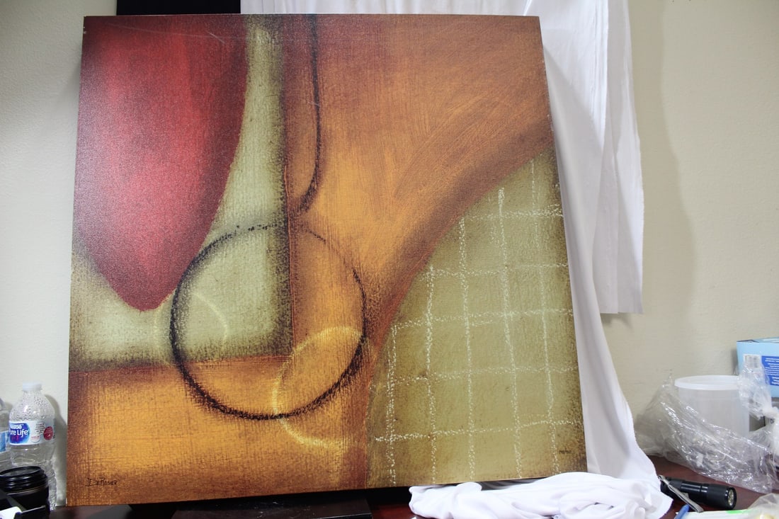 A Giclee on Canvas by DeRosier: Prrof, signed and numbered - 30" x 30"