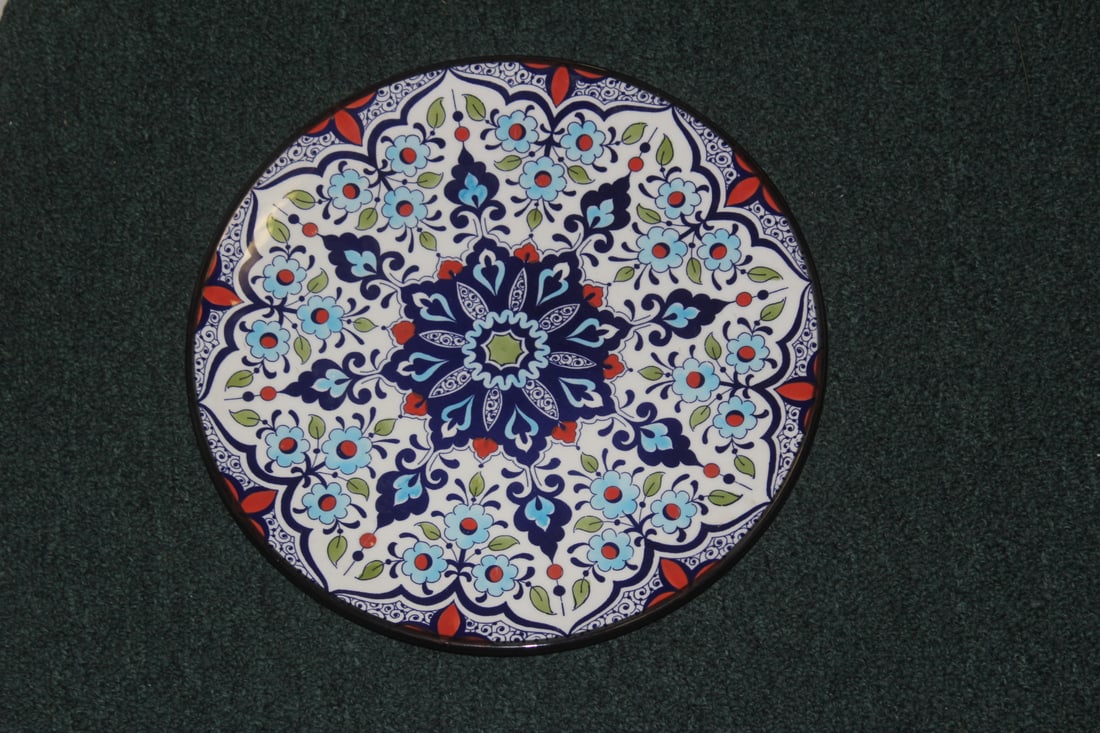 Decorative Spain Ceramic Charger: 12 3/8" in diameter