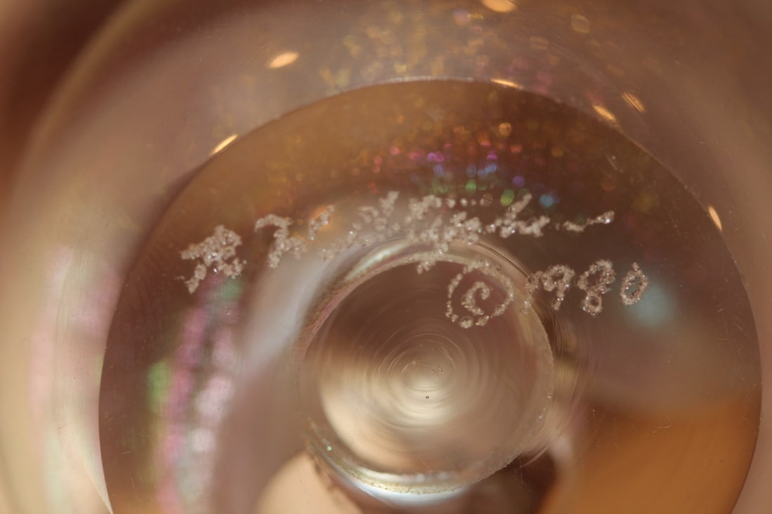 Signed and Dated Glass Paperweight - 6