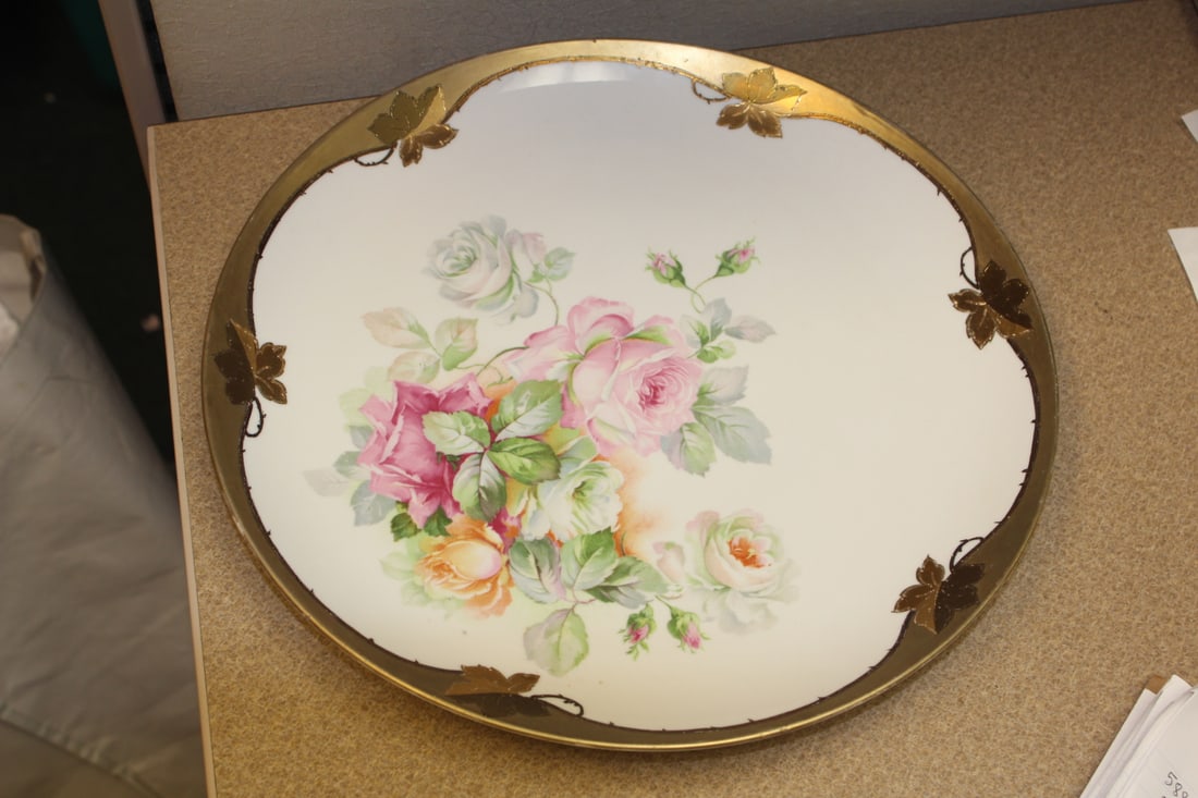 Bavaria Hand Painted Platter: 12 1/2" in diameter