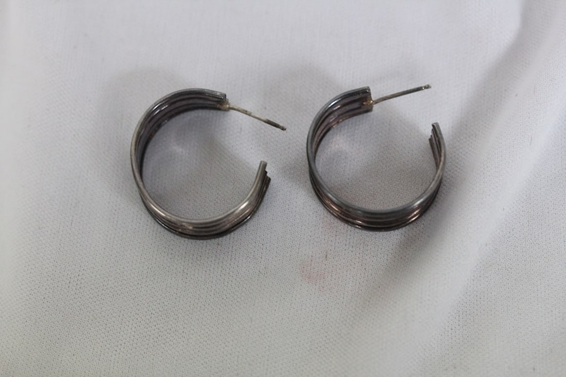 Pair of Sterling Earrings: as shown