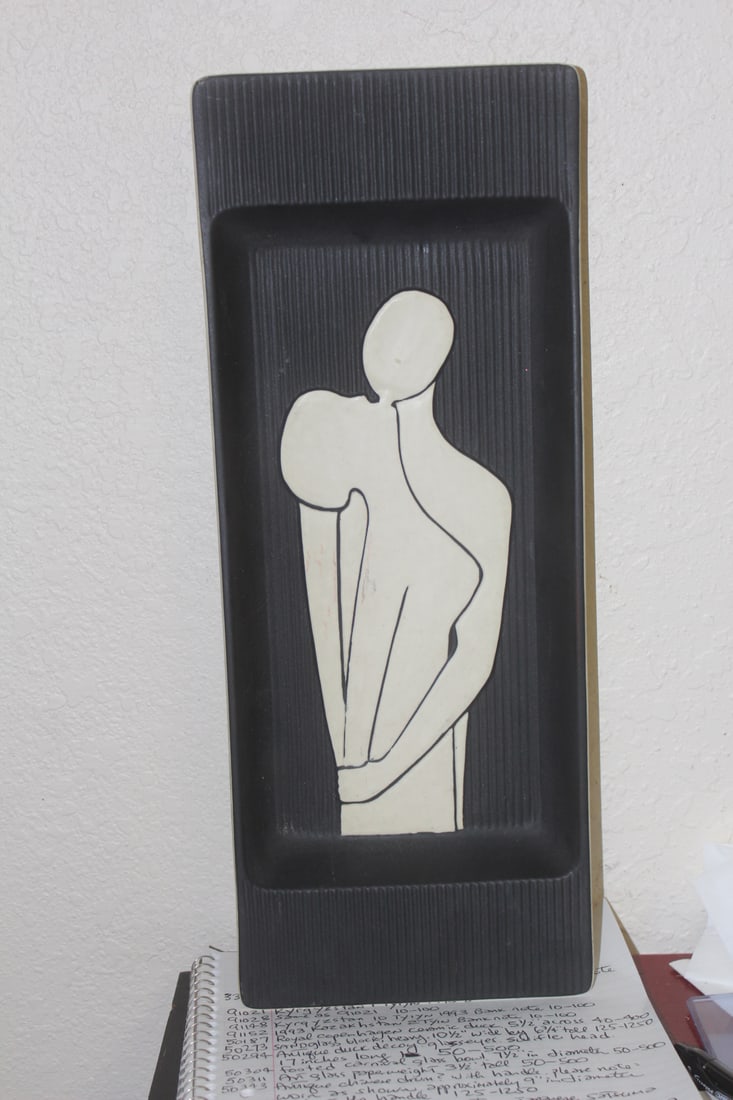 1950's Soholm Art Pottery by Sorensen: mid century modern - made in Denmark - 16 3/8" long by 6 3/8" wide