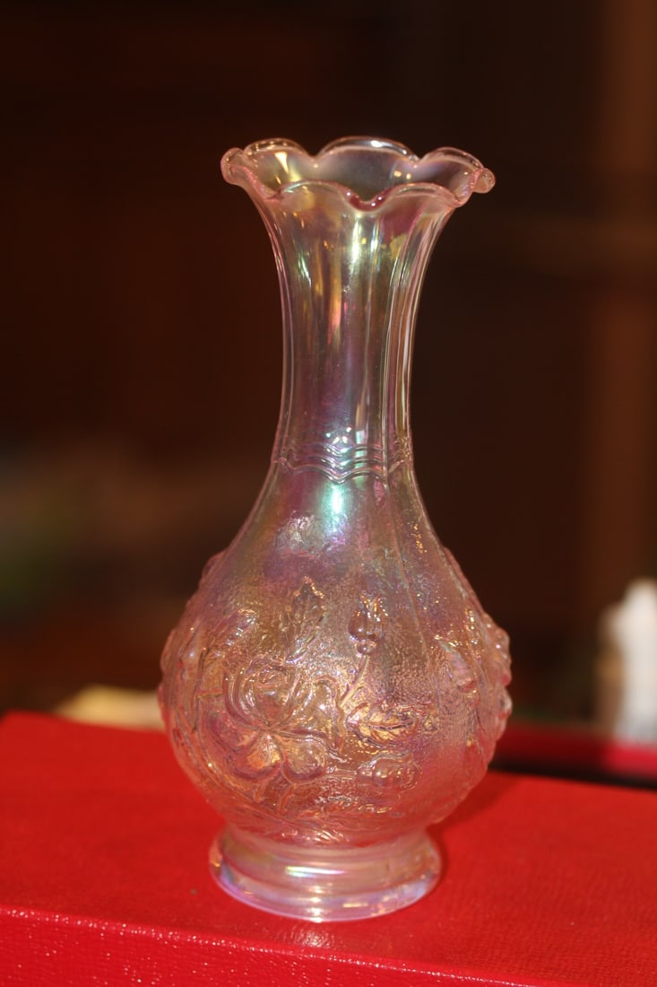 Imperial Lenox Iridescent Vase: 6 1/2" tall - purple colour