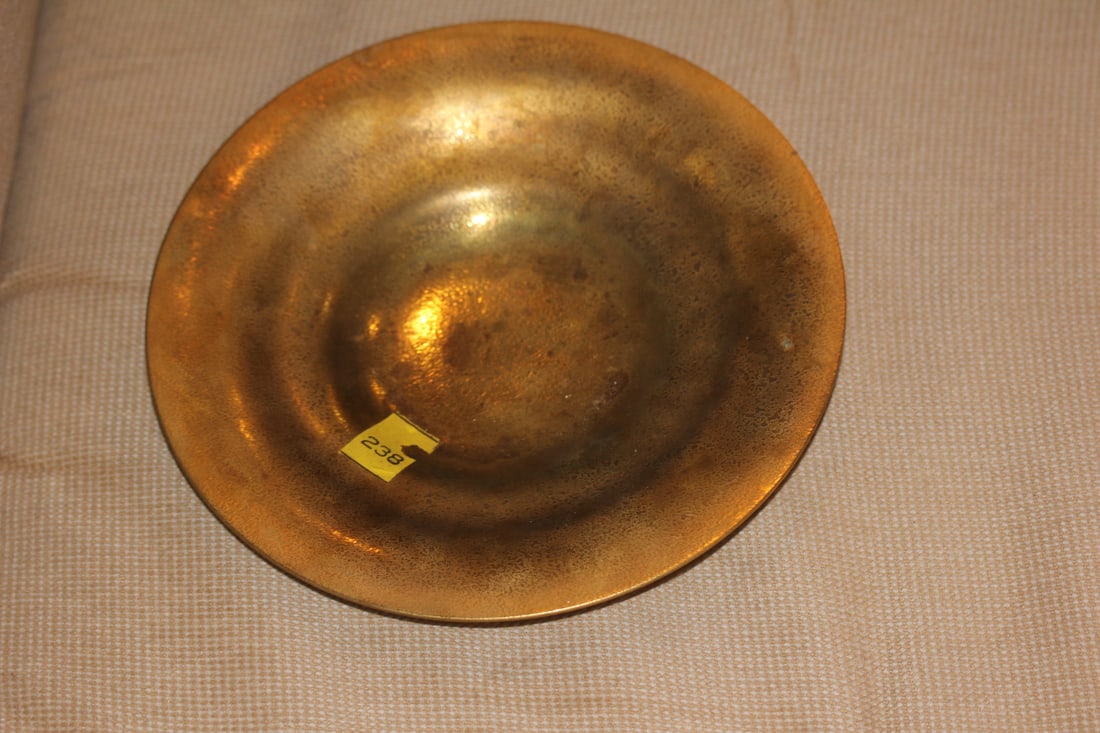 Antique Tiffany &Co. Gilted Bronze Plate: early 20th century - 9" in diameter