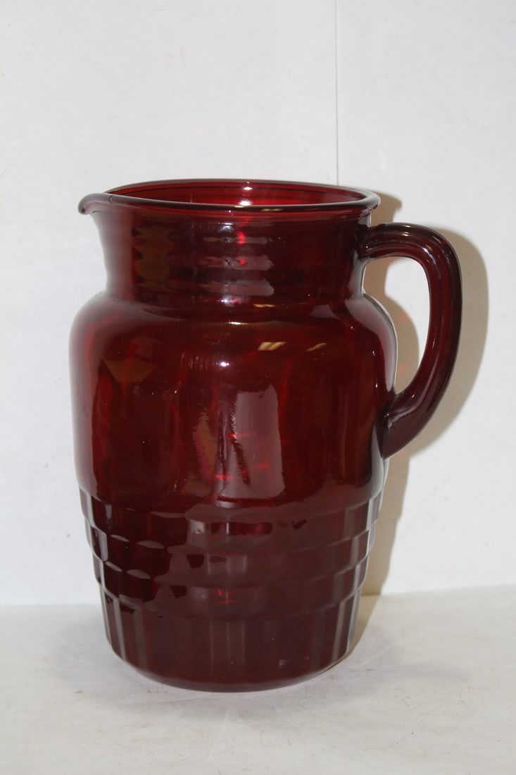 A Ruby Red Glass Pitcher (1 of 6)