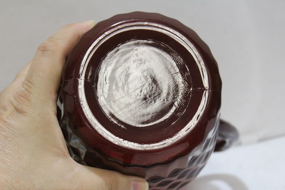 A Ruby Red Glass Pitcher - 6