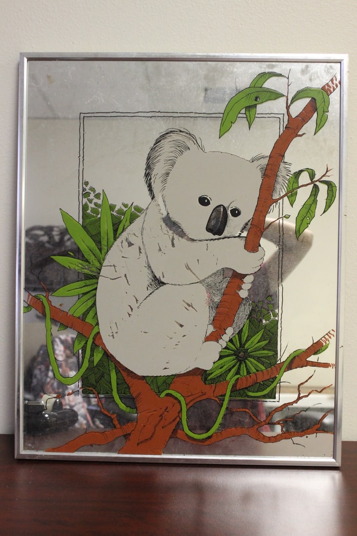 A Koala Bear Mirror: 20 1/4" x 16 1/4"