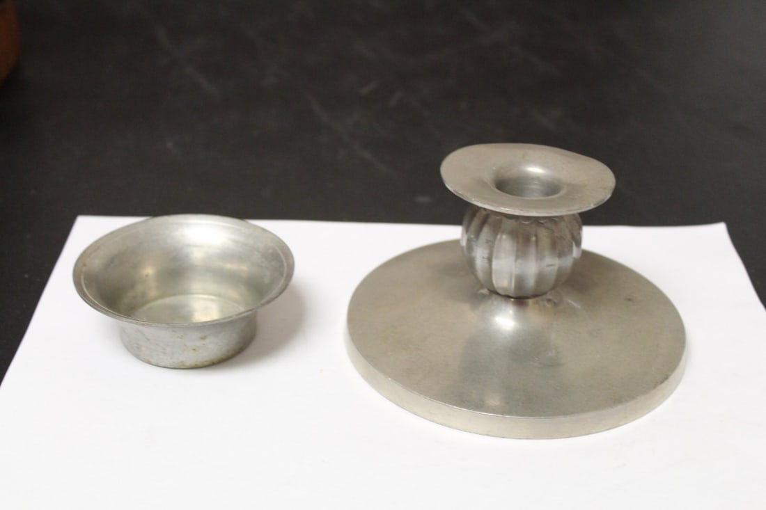 Lot of Two Denmark Pewters: Largest= 5" in diameter - both signed