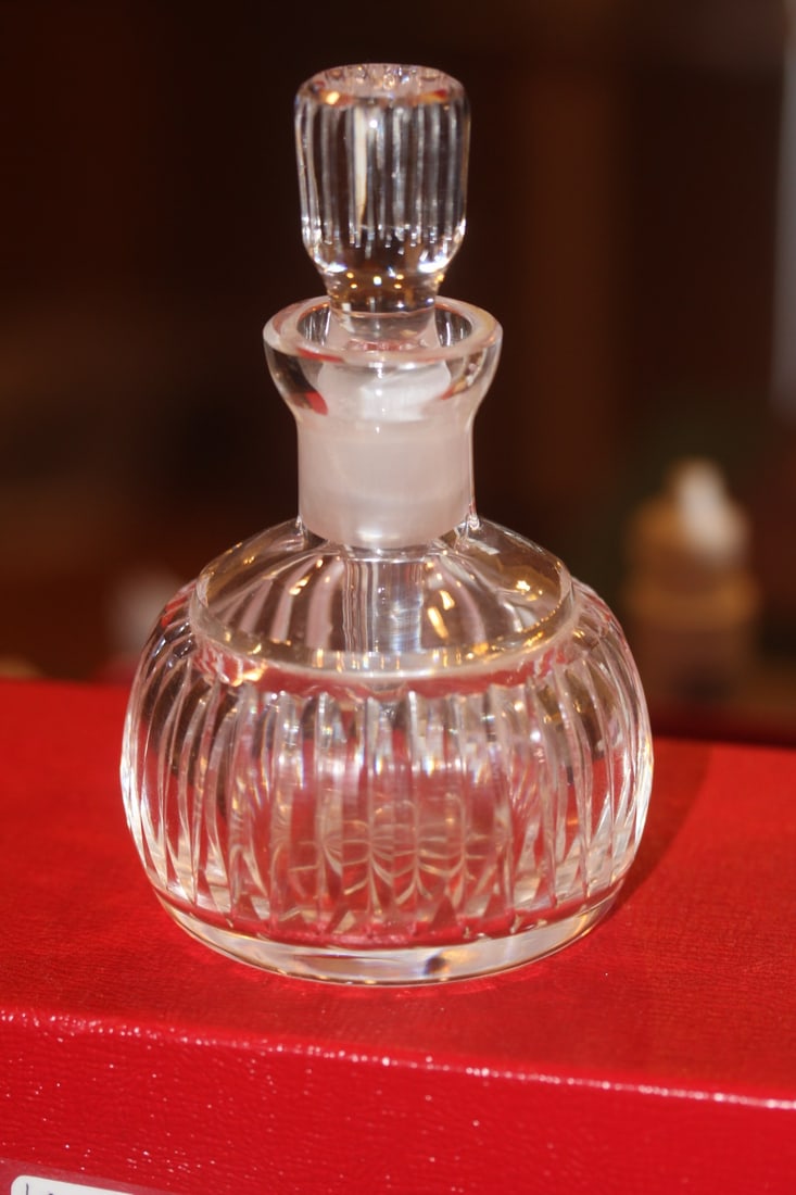 Marked Waterford Perfume Bottle: 4 1/2" tall