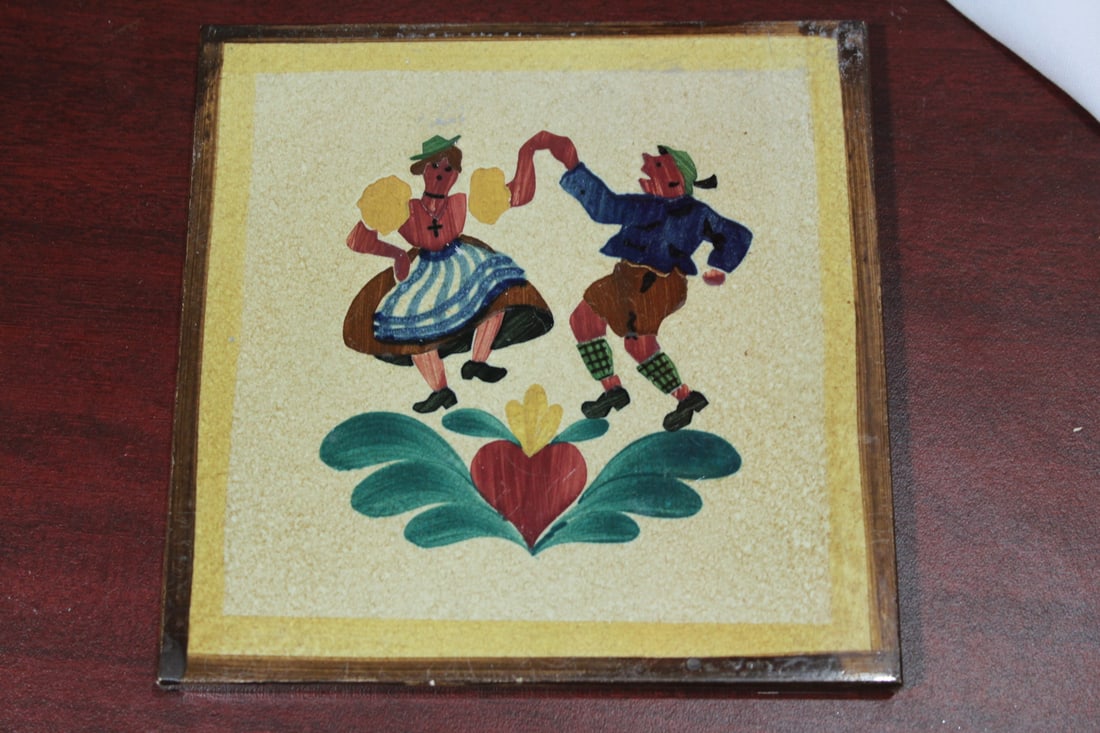 A German Tile: marked on the back - 6" square
