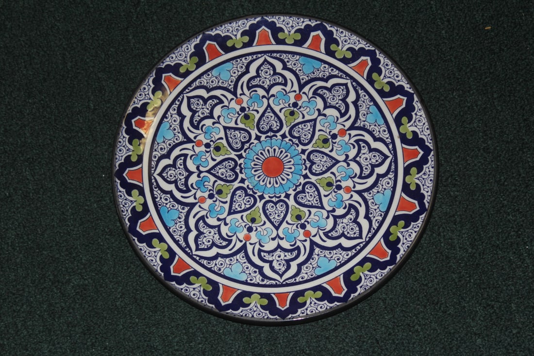 Decorative Spain Ceramic Charger: 12 3/8" in diameter