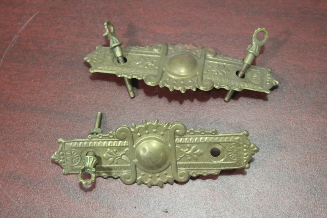 Set of Two Drawer Pulls: please note: one screw is missing