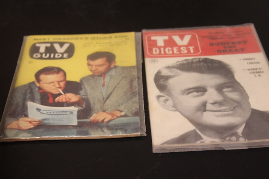 Lot of Two Vintage TV Guides: 1953 and 1954
