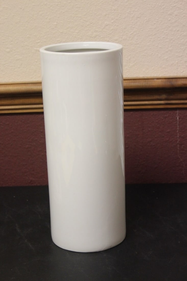 A Chinese? Cylinder Vase: 12" tall