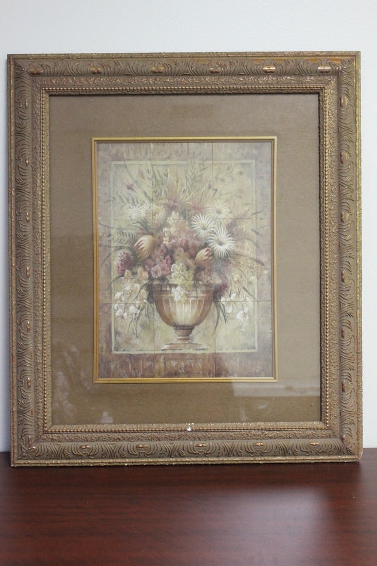 A Decorative Framed Print: 23" x 27"
