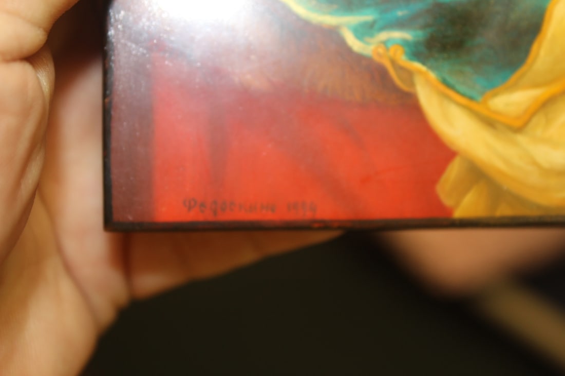 Signed Russian Lacquer Plaque - 2