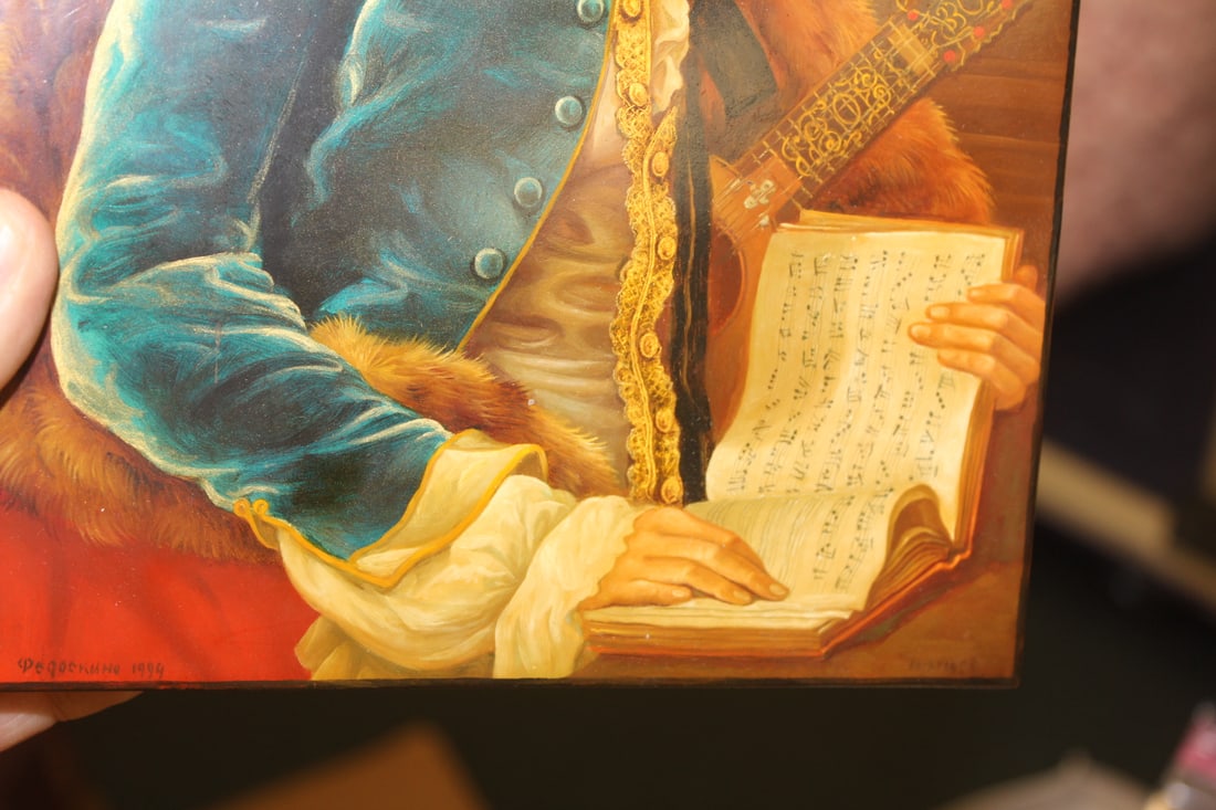 Signed Russian Lacquer Plaque - 6