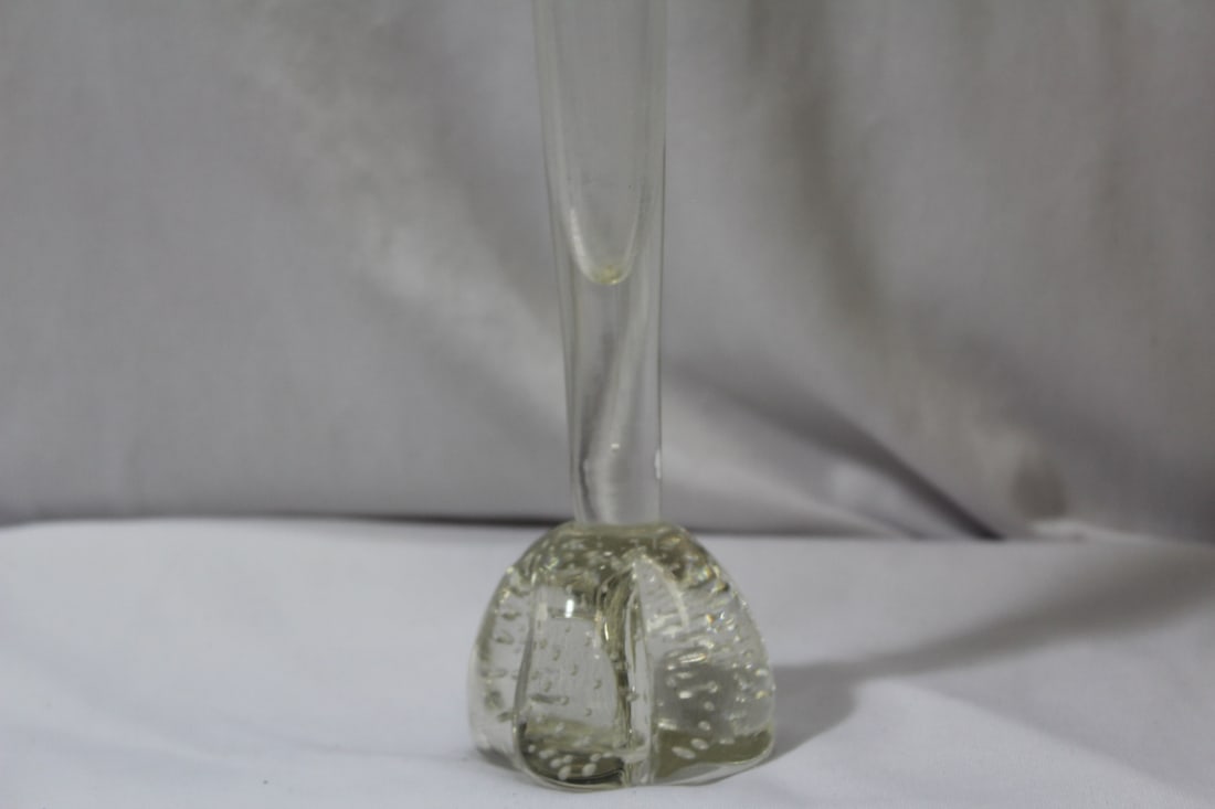 A Control Bubble Base Glass Vase - 2