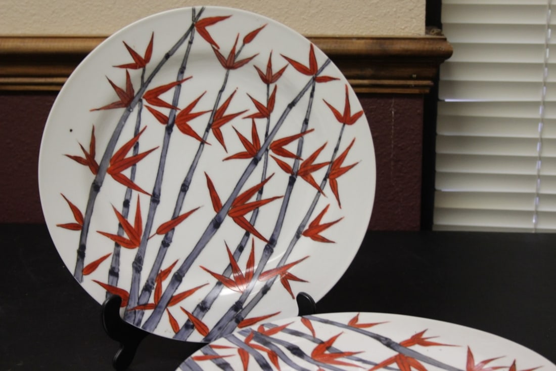 Set of 5 Chinese Plates: 10" in diameter