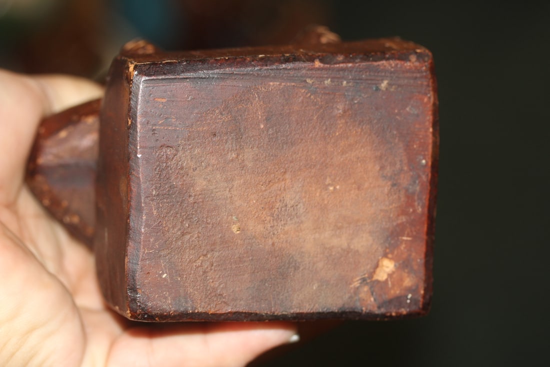 Solid Wood Ram Head Figurine - 6