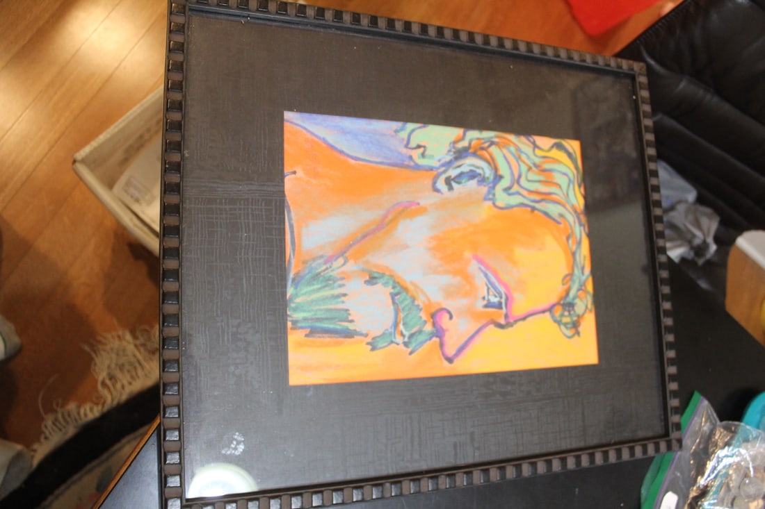 Signed Ernest Listig Watercolour: framed - overall= 18 7/8" x 15 3/4"