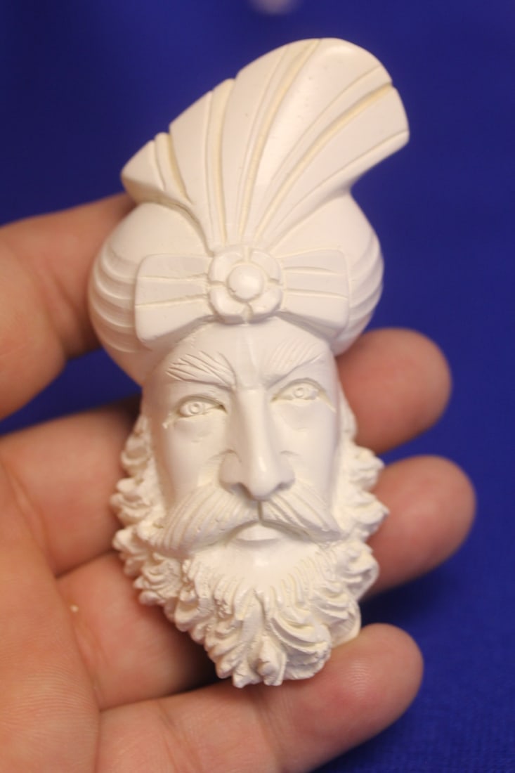 A Carved Meerchaum Head: 3 1/4" in length