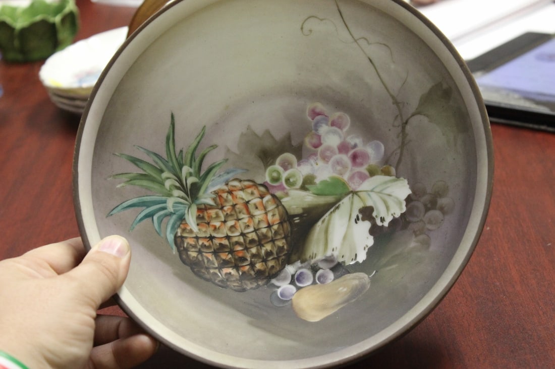 A Nippon Ceramic Bowl: 8 1/2" in diameter