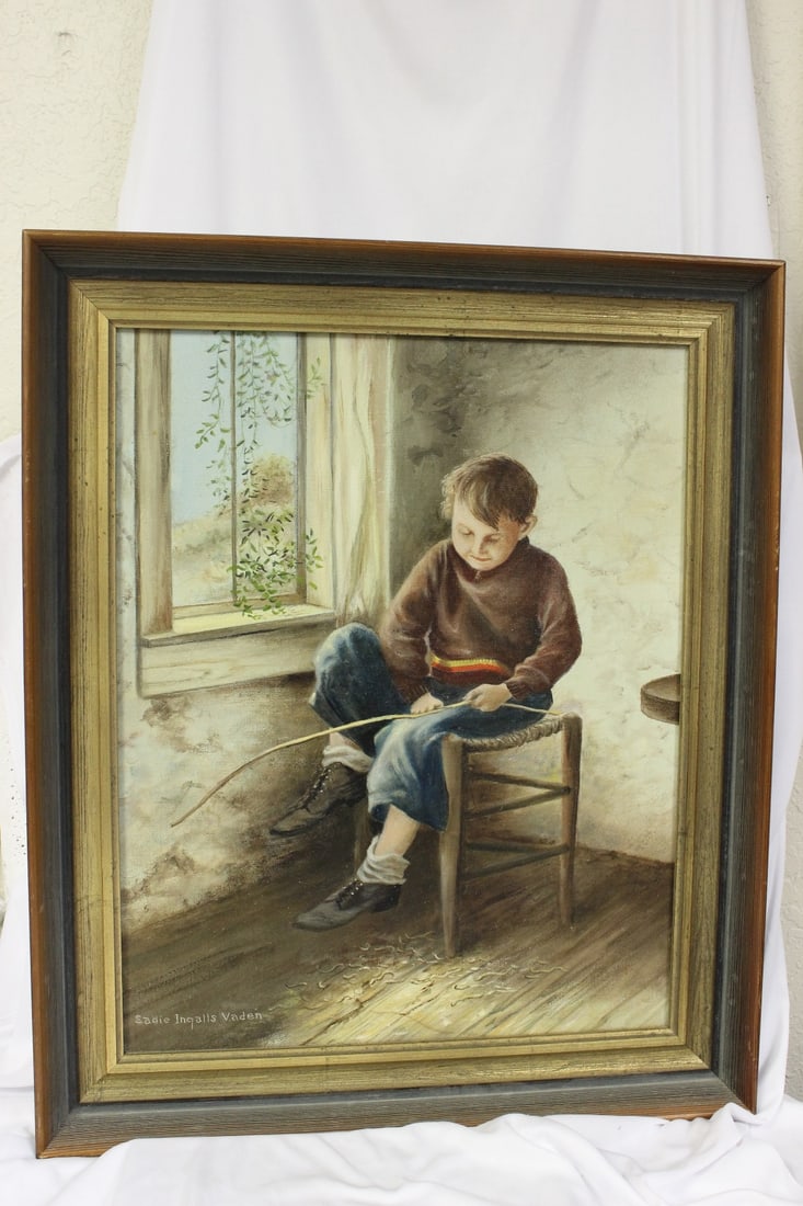 An Oil on Canvas: Signed: Sadie Vaden - from mid century - overall= 20" x 23 3/4"