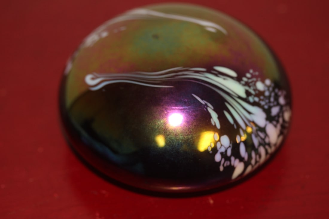 Iridescent Art Glass Paperweight (1 of 5)