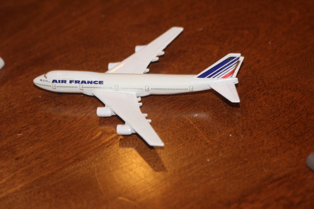 Air France Cast iron Airplane: by Schabak - 4 3/4" long