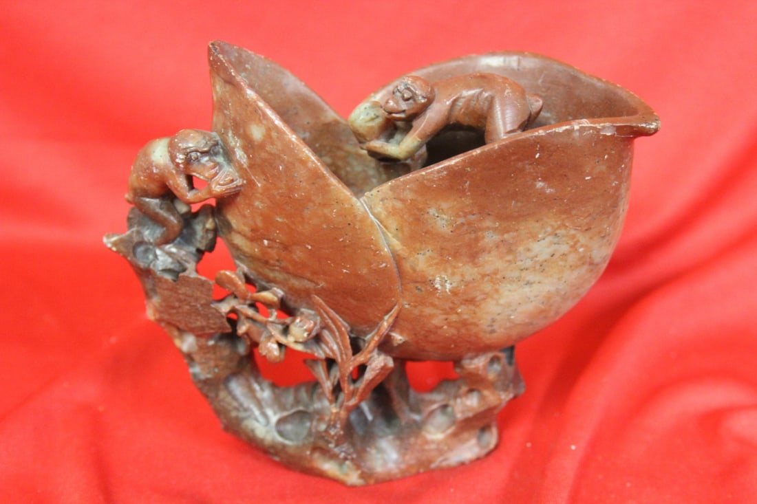 A Decorative Soapstone Piece: 4 1/2" tall