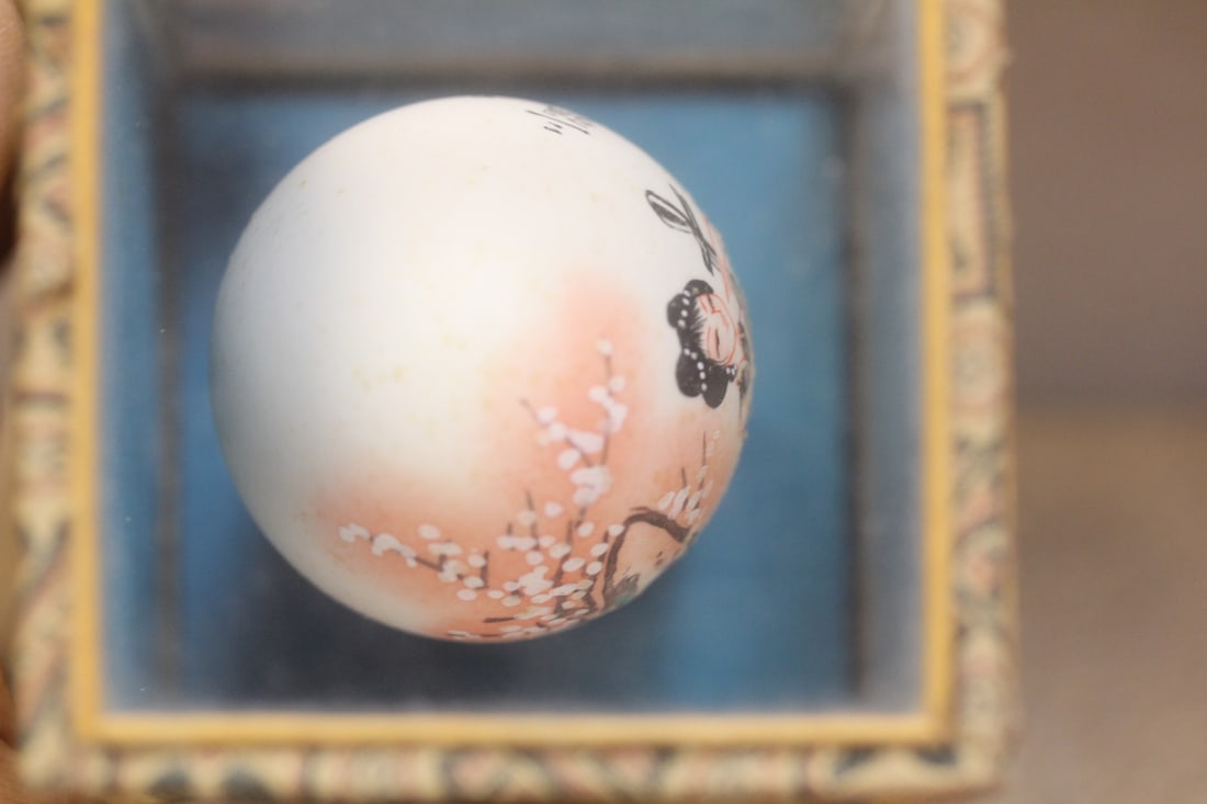 Oriental Egg Inside a Shadow Box - 5