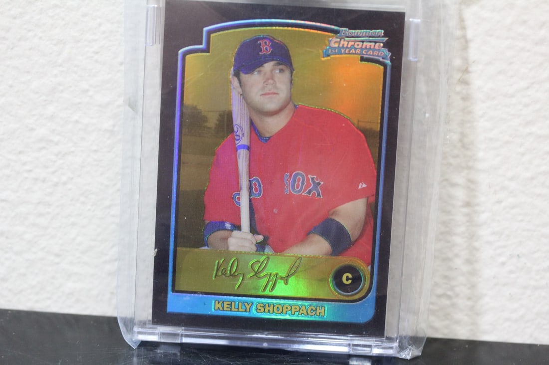 A Cased Kelly Shoppach Baseball Card: Limited edition - sealed - reflactor card
