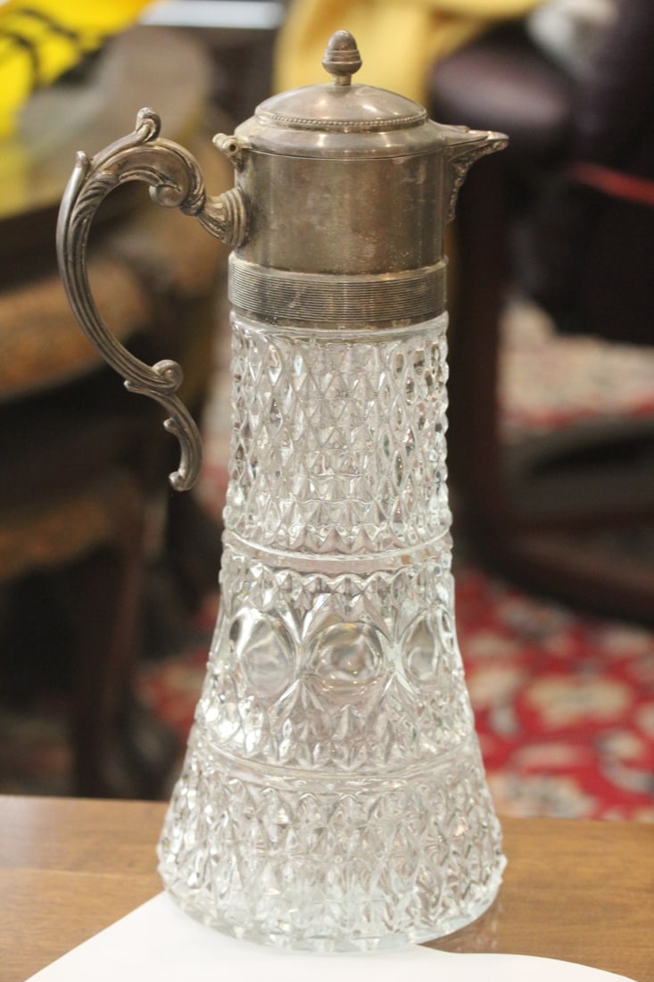 Large Silverplated Top Pitcher - 3