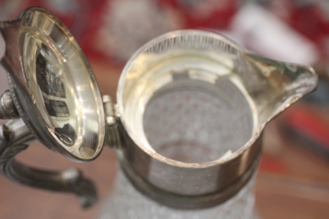 Large Silverplated Top Pitcher - 5