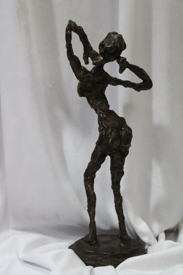 A Signed Marilyn Simon Solid Bronze Statue - 2