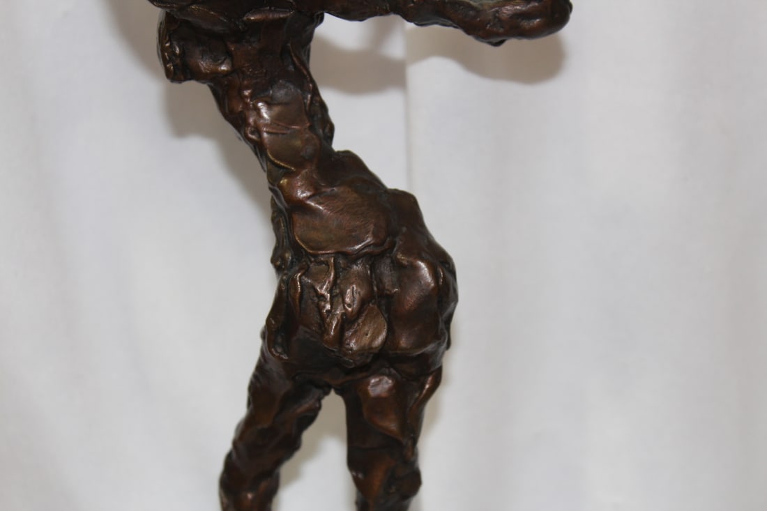 A Signed Marilyn Simon Solid Bronze Statue - 4