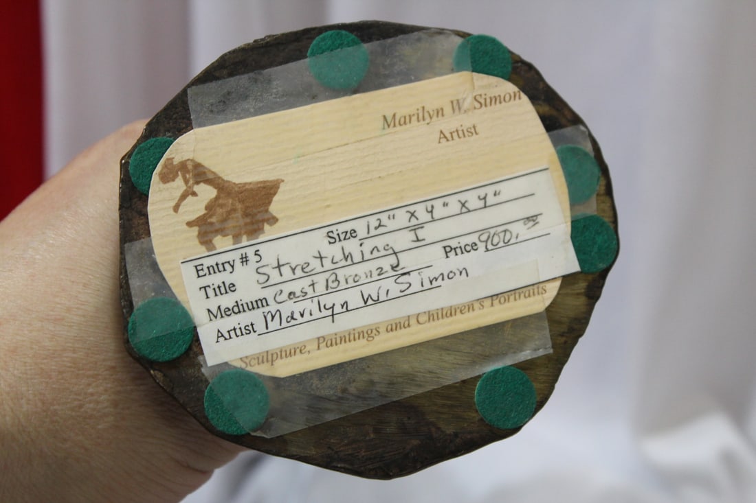 A Signed Marilyn Simon Solid Bronze Statue - 5