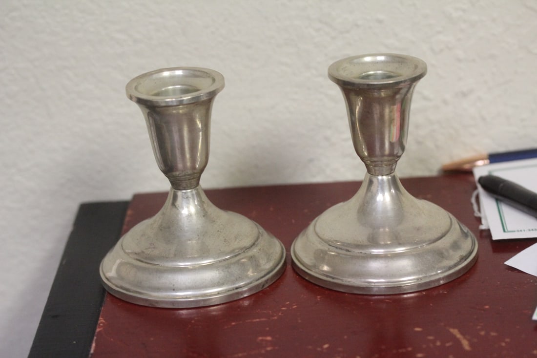 Pair of Towle Weighted Sterling Candlesticks (1 of 6)