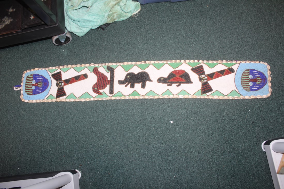 Antique African Bead Work: approximately 50 inches long - nice, tight work