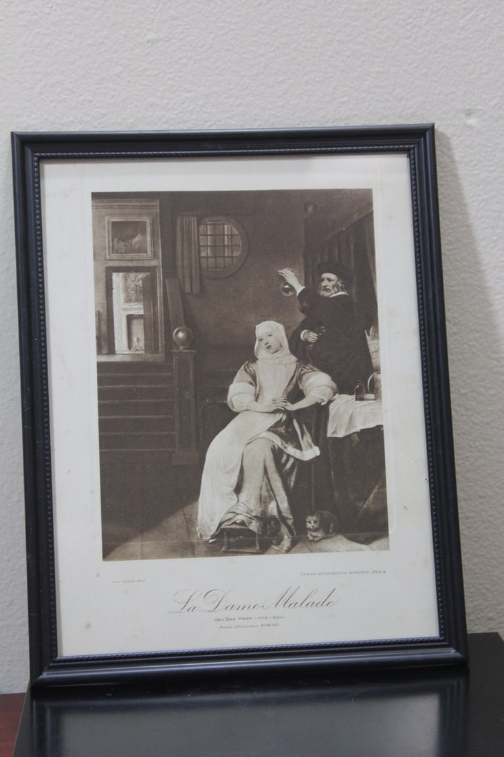 An Old Print? Or Reproduction?: overall= 12" x 9 1/4" - please note: not examned out of the frame