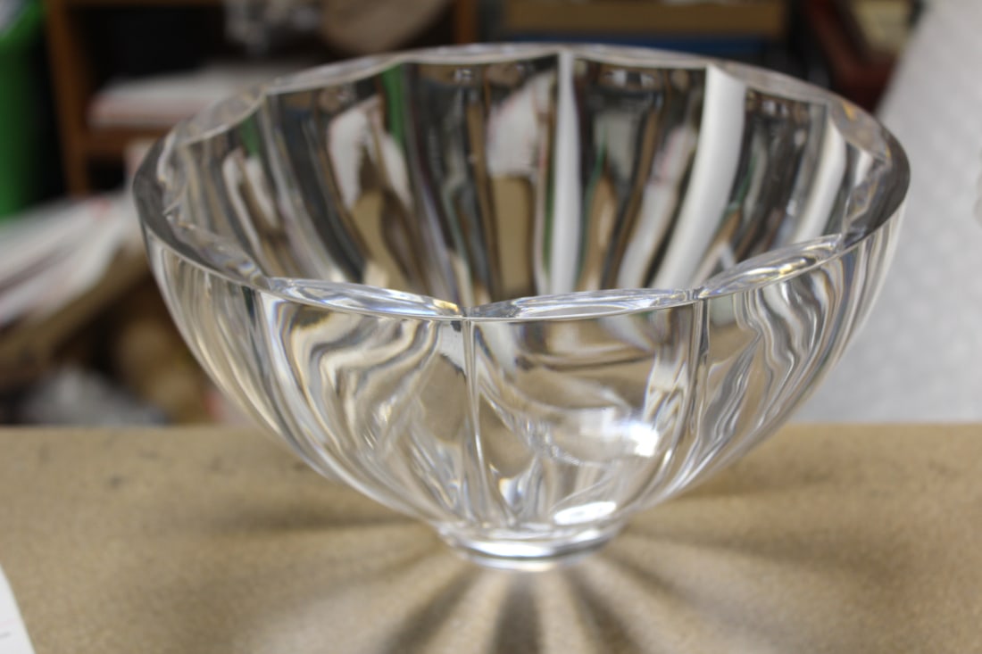 Heavy Center Crystal Bowl: approximately 10 inches in diameter