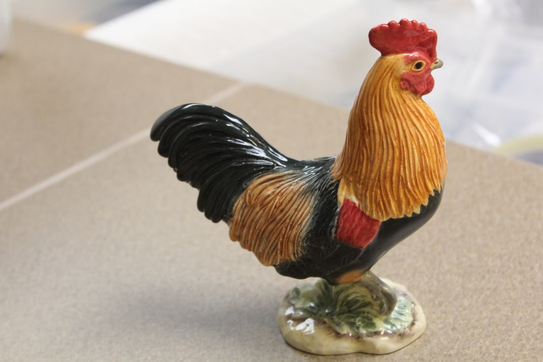 Signed Ceramic Rooster - 2