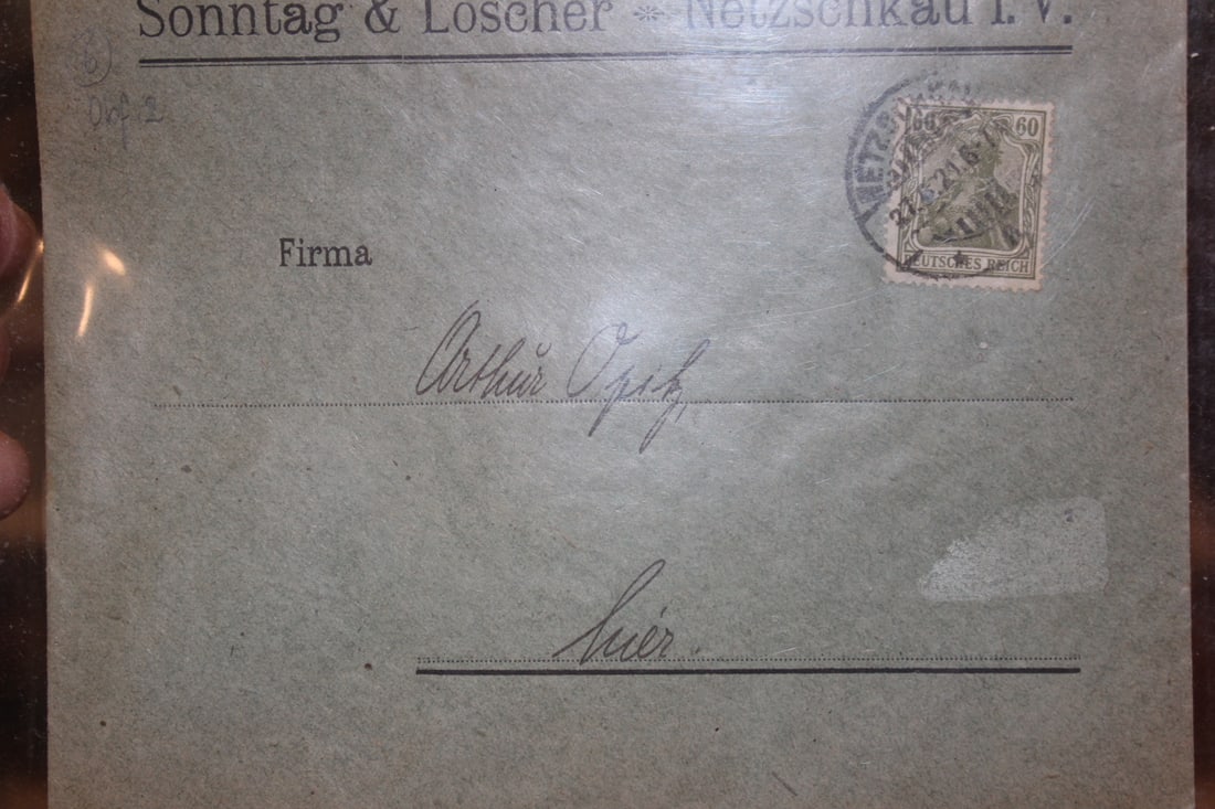 Old German State Envelope with Stamp - 2