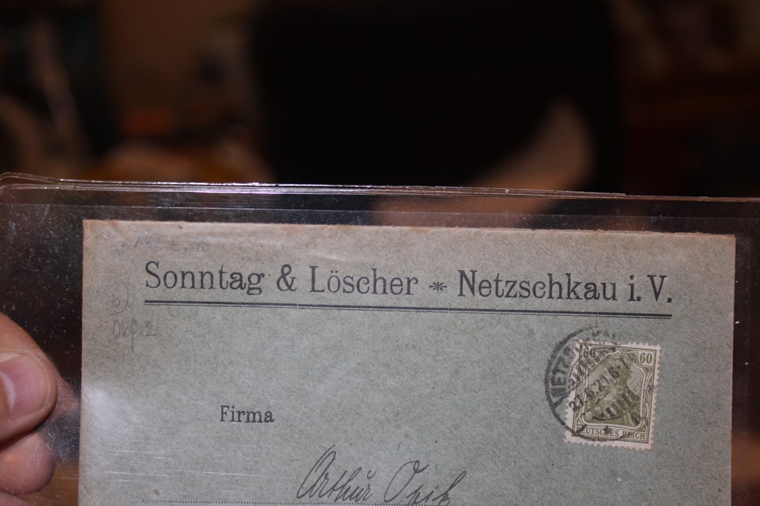 Old German State Envelope with Stamp - 3